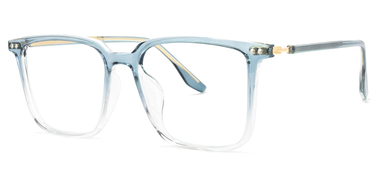 Tobias Square Light-Blue Glasses | Zeelool Glasses1