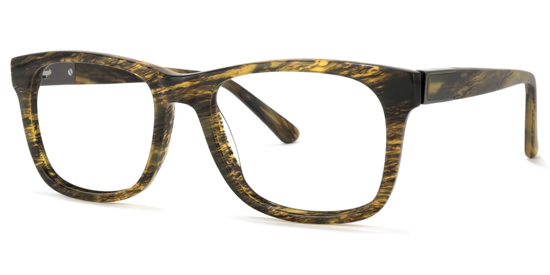 Wyatt Rectangle Yellow-Wood Glasses | Zeelool Glasses1