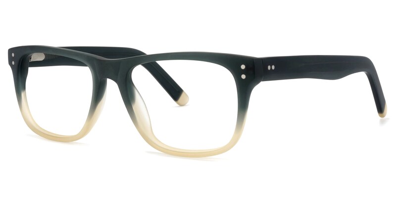 Tegan Rectangle Dark-Green Glasses | Zeelool Glasses1