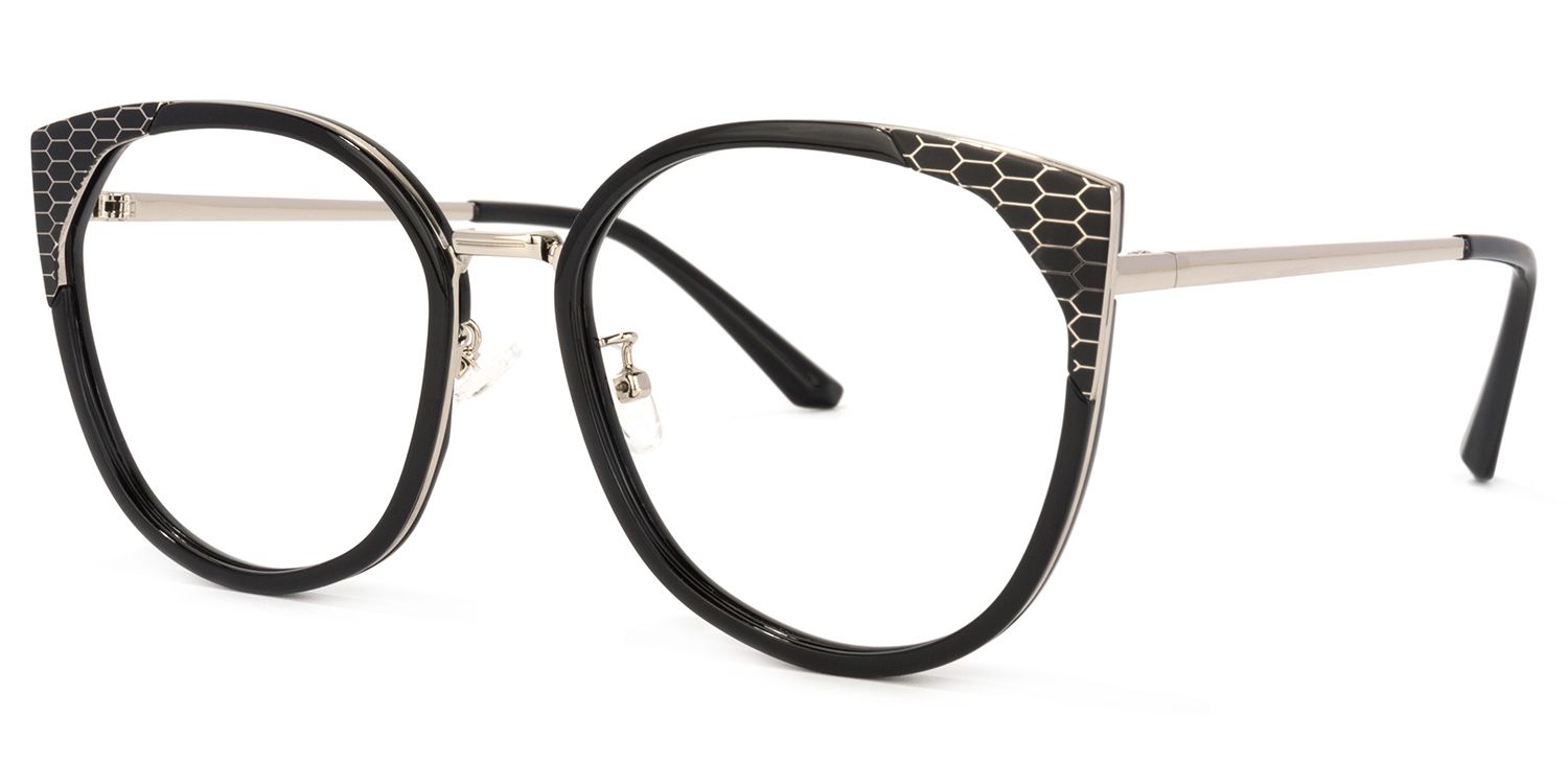 Yvette Cateye Black Glasses | Zeelool Glasses1