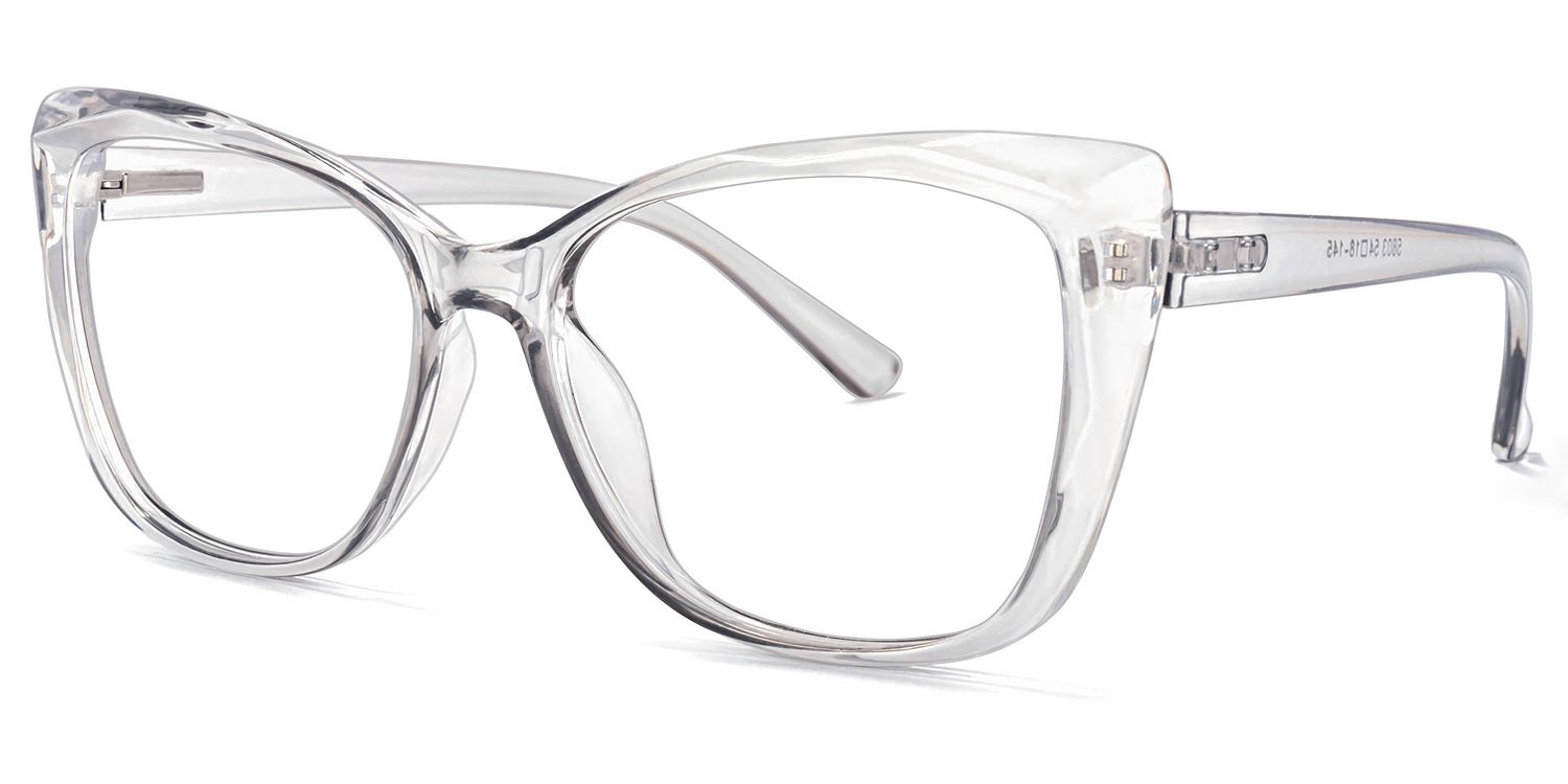 Wallace Cateye Gray Glasses | Zeelool Glasses1