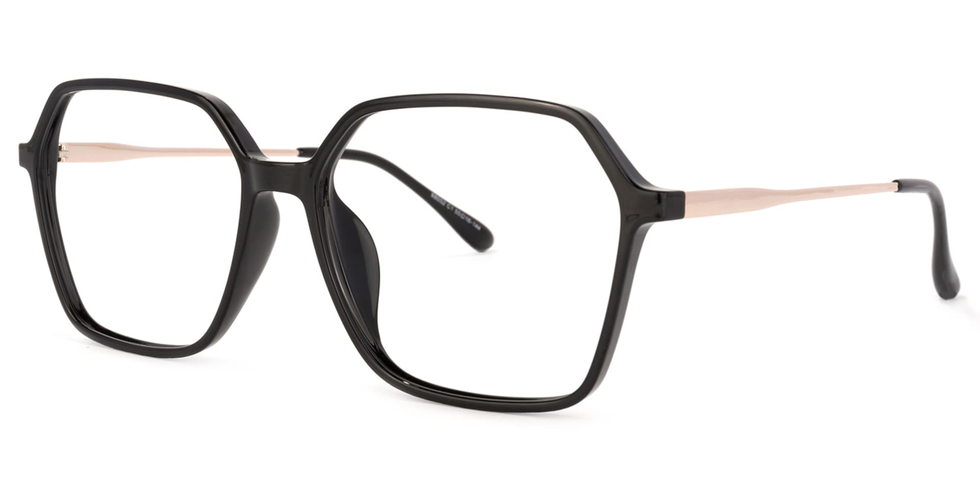 Wisdom Geometric Black Glasses | Zeelool Glasses1