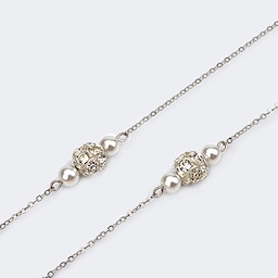 Pearl Silver Eyeglasses Chain-073