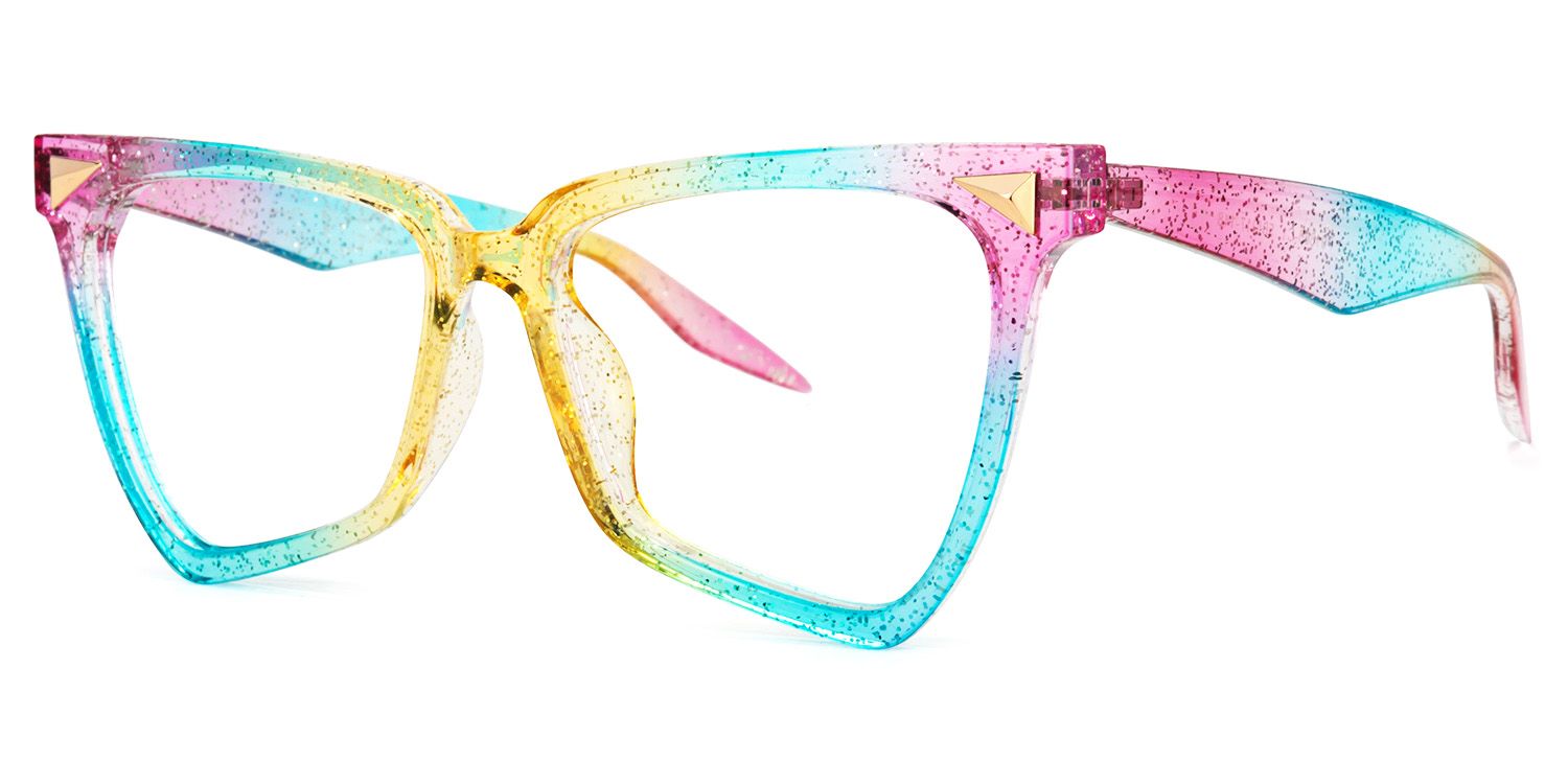 Cicely Geometrical Rainbow Eyeglasses | Zeelool Glasses1