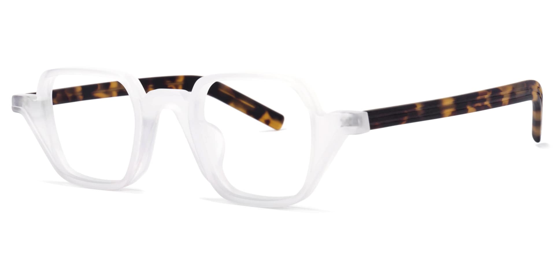 Yasin Square White Glasses | Zeelool Glasses1