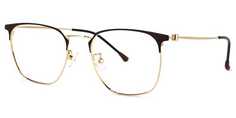 Yulisa Browline Gold Glasses | Zeelool Glasses1