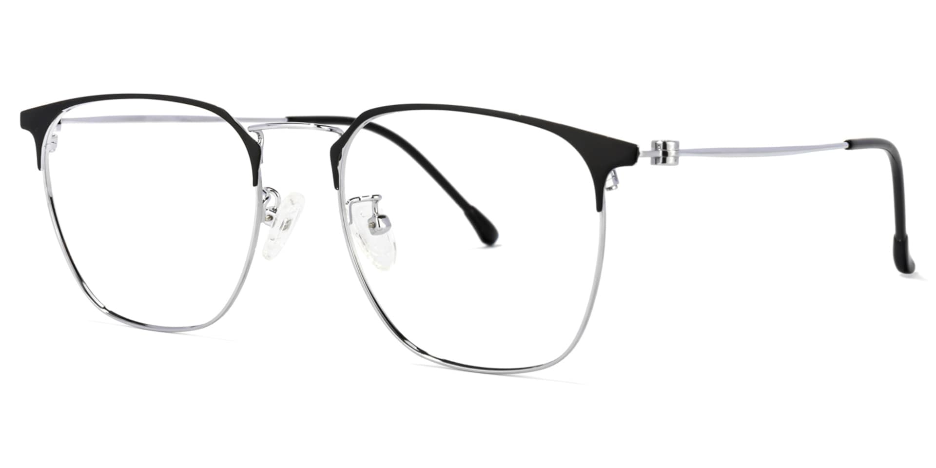 Yulisa Browline Silver Glasses | Zeelool Glasses1