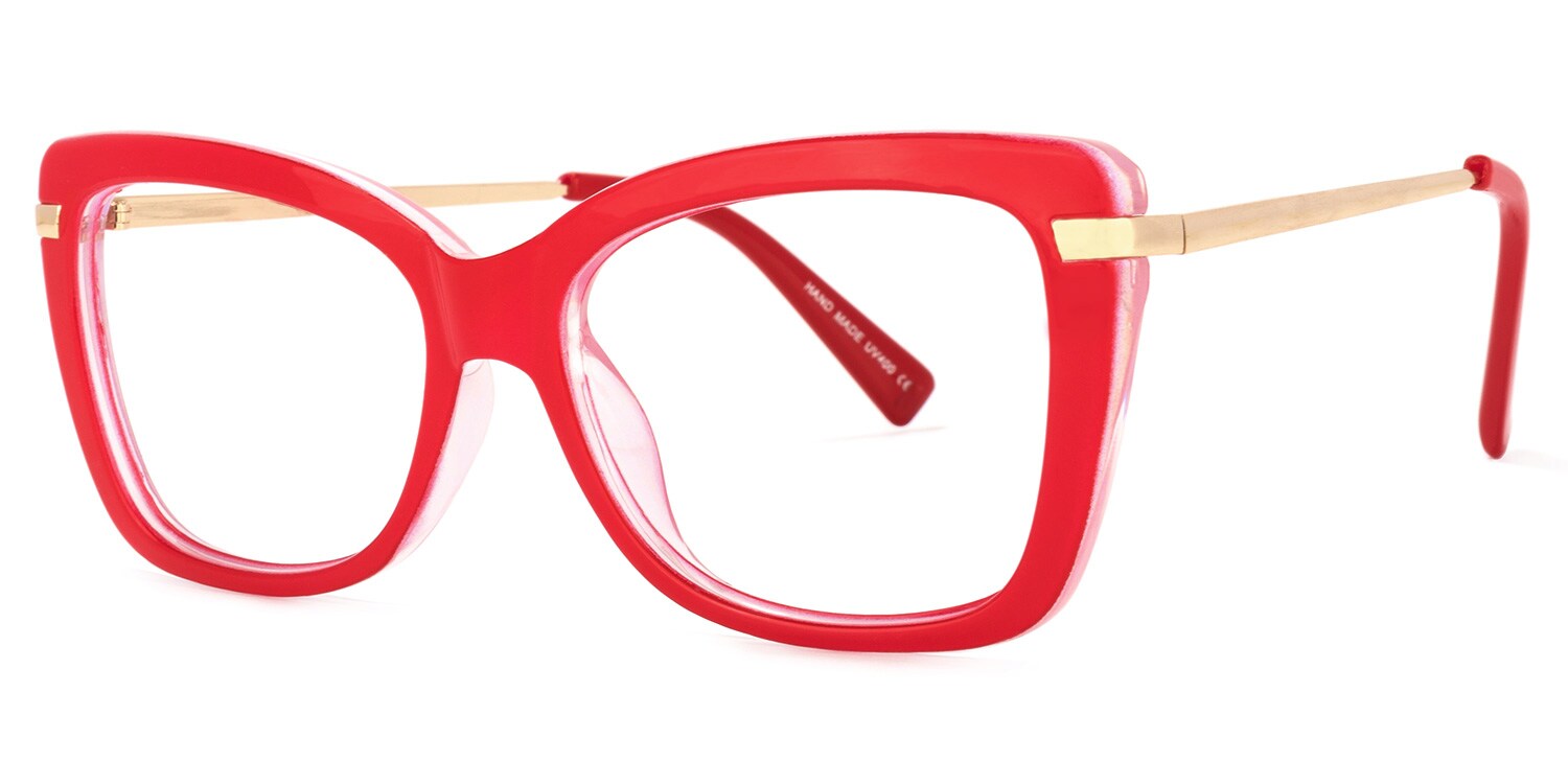 Yulia Cateye Red Glasses | Zeelool Glasses