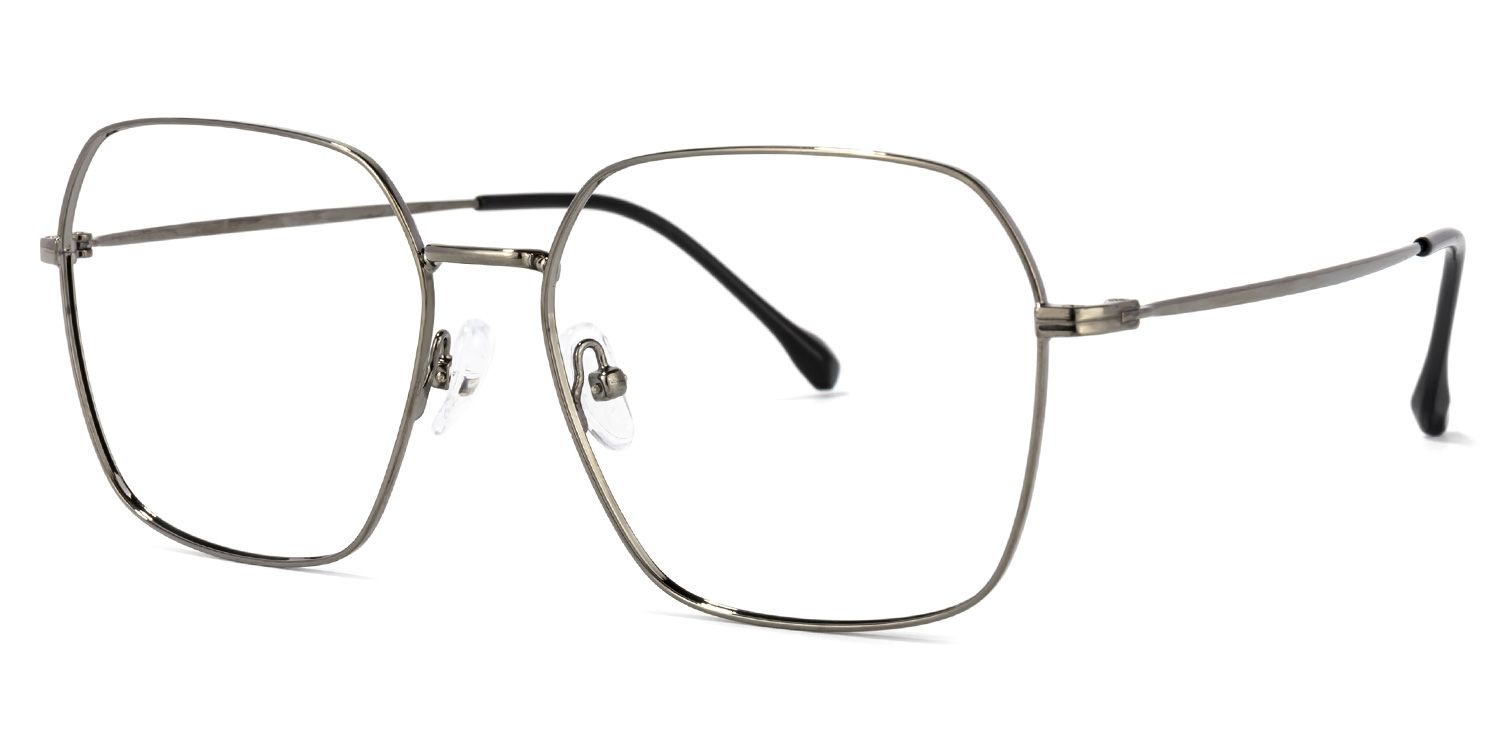 Zander Square Gray Glasses | Zeelool Glasses1