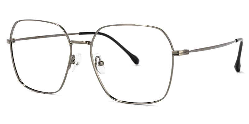 Zander Square Gray Glasses | Zeelool Glasses1