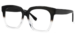 Xion Square Black to Clear Gradient Glasses1