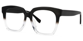 Xion Square Black to Clear Gradient Glasses1