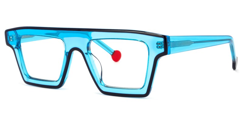 Gerri Square Blue Glasses | Zeelool Glasses1