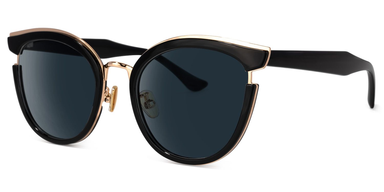 Laraine Cat Eye Black Sunglasses | Zeelool Glasses1