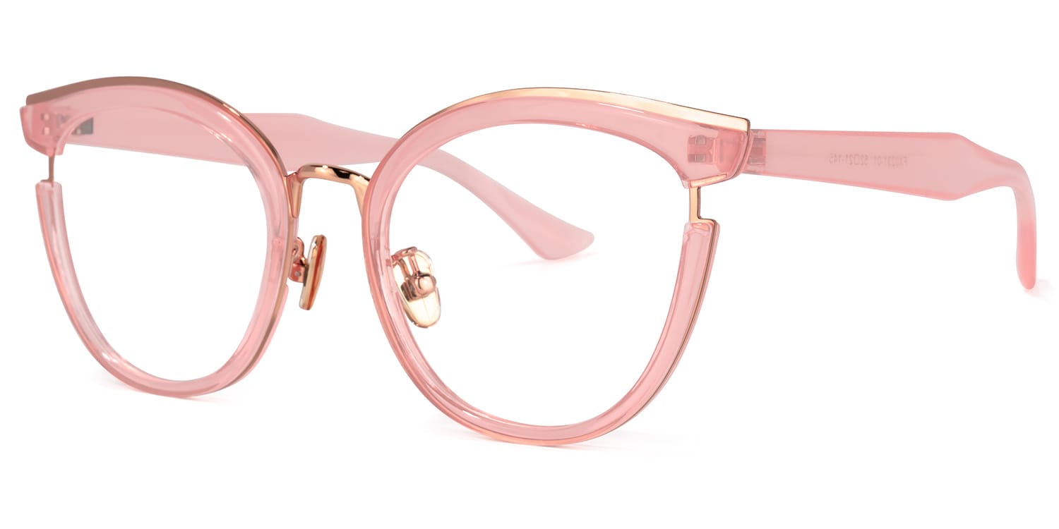 Eleanore Cat Eye Pink Frame Glasses | Zeelool1