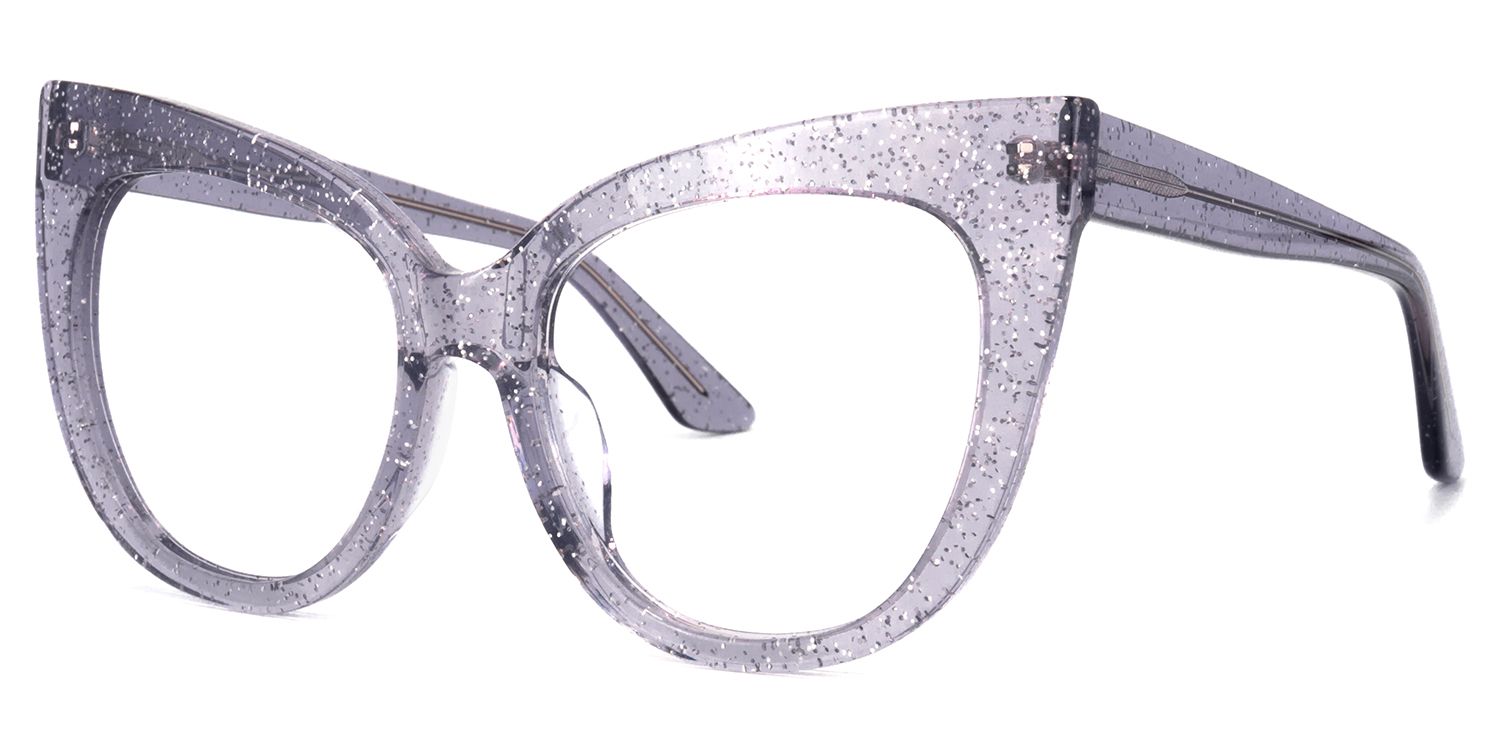 Trenton Cateye Gray Glasses | Zeelool Glasses1