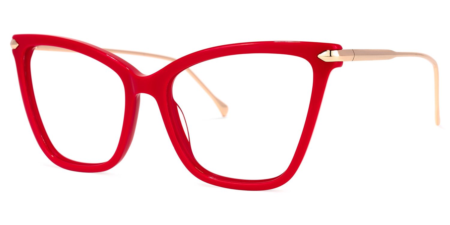 Cat Eye Red Glasses | ZEELOOL Canada1