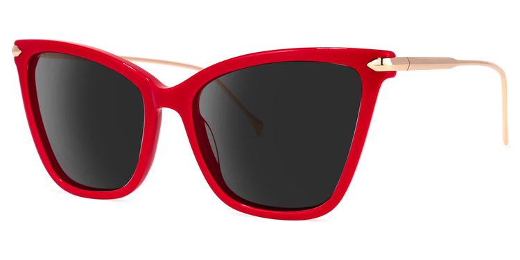 Hilary Butterfly Red Sunglasses