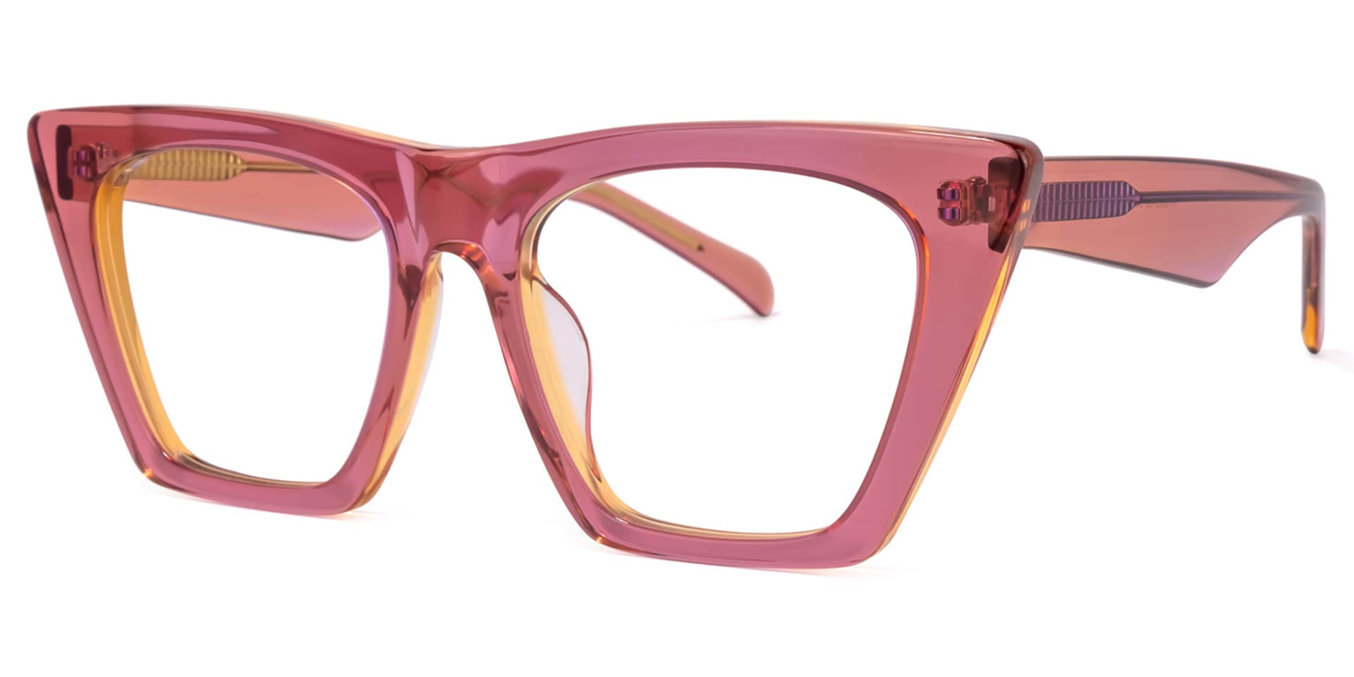 Cecile Cat Eye Pink Glasses | Zeelool Glasses1