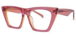 Cecile Cat Eye Pink Glasses1