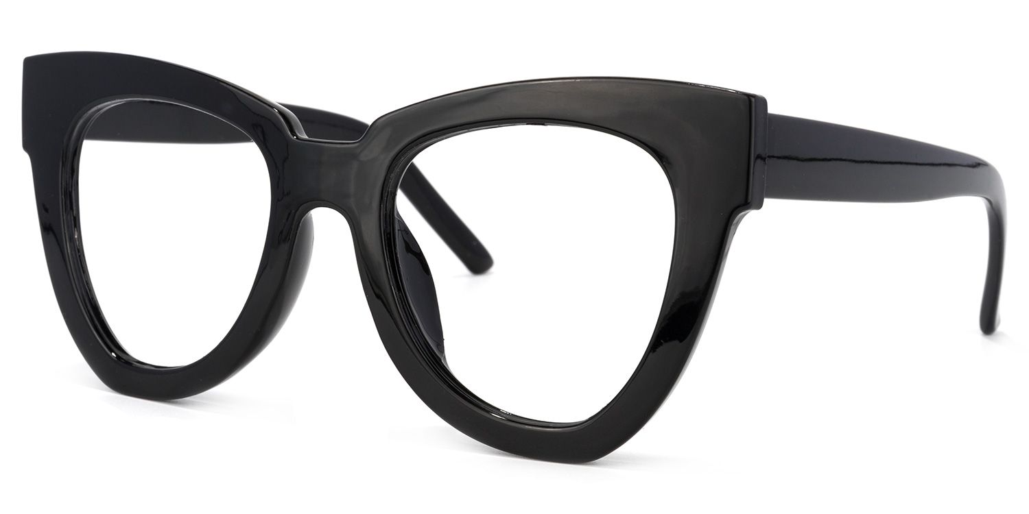 Hassan Cateye Black Glasses | Zeelool Glasses1