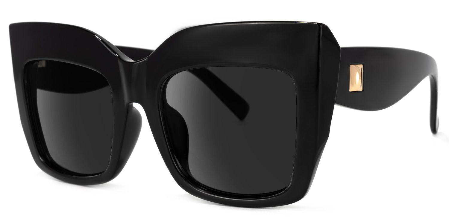 Alberta Cat Eye Black Sunglasses | Zeelool Glasses1
