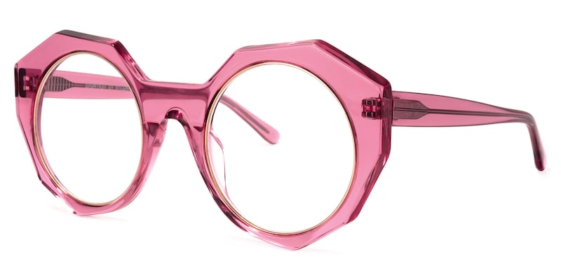 Bogar Geometric Red Glasses | Zeelool Glasses1