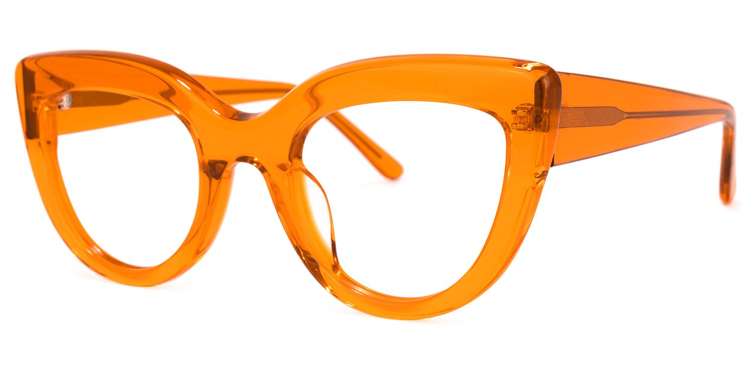 Caren Cateye Orange Glasses | Zeelool Glasses1