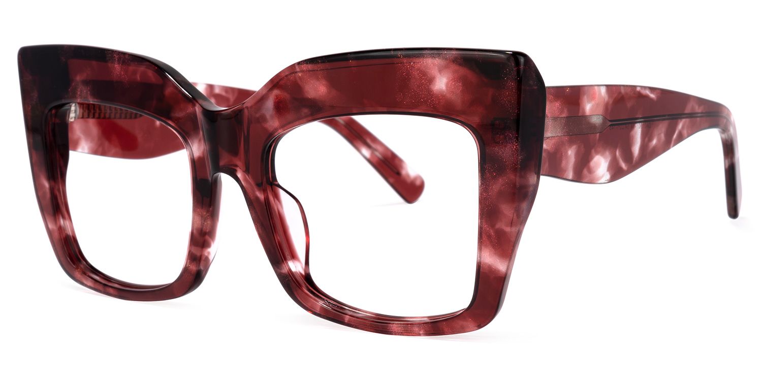 Charmaine Cat Eye Burgundy Glasses | Zeelool Glasses1