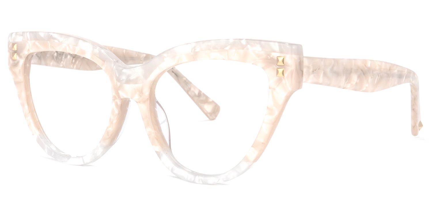 Cascata Cateye Creamy Glasses | Zeelool Glasses1