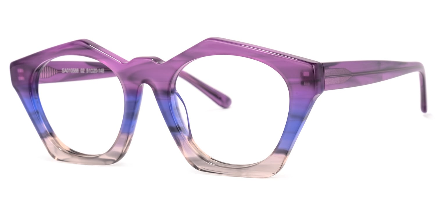 ♡⸜❤︎⸝‍♡ Square Frame Fashion Glasses With Colorful Shiny Heart