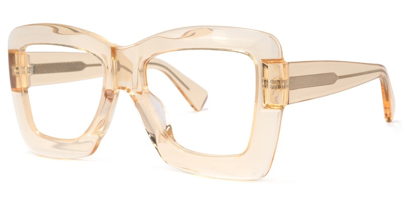 Serenity Square Champagne Glasses | Zeelool Glasses1
