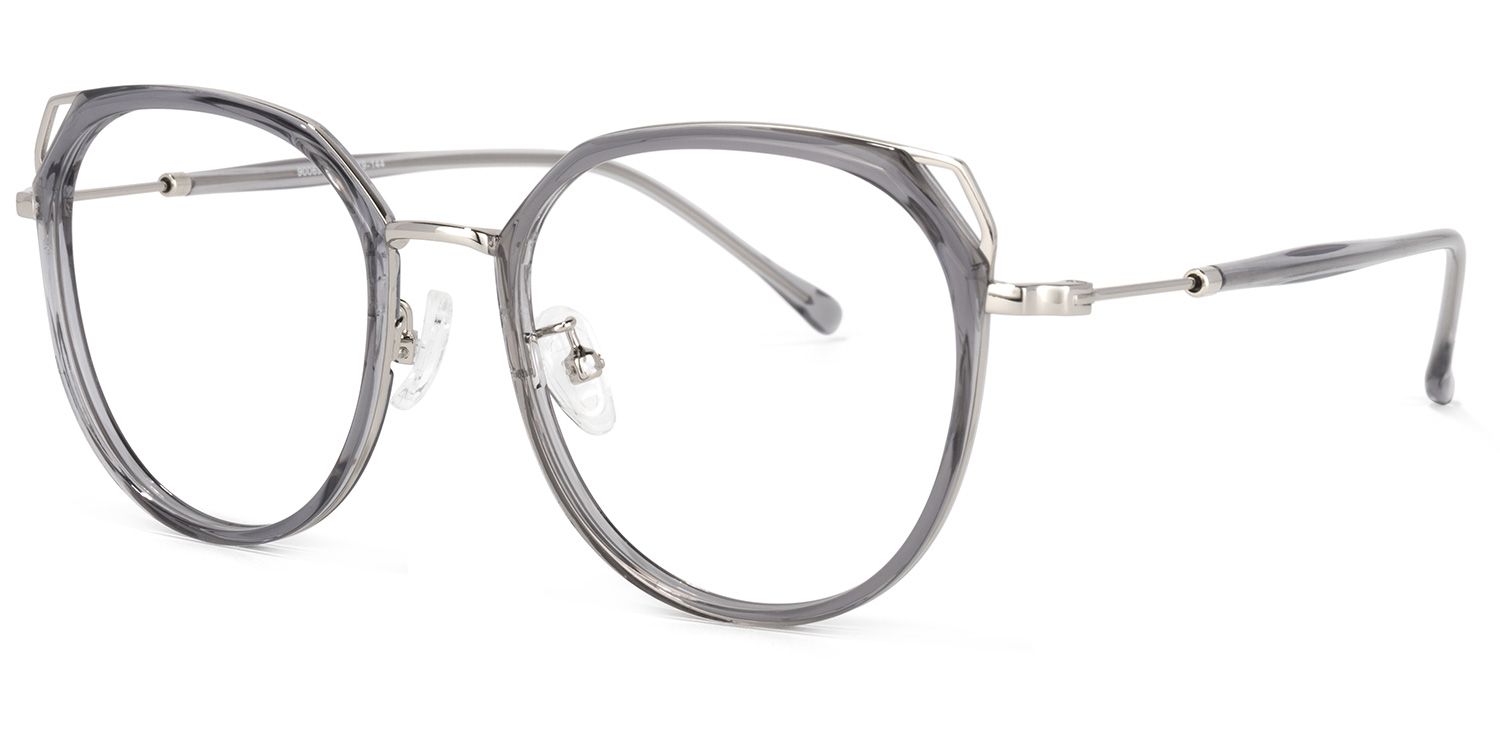 Ofelia Cateye Gray Glasses | Zeelool Glasses1