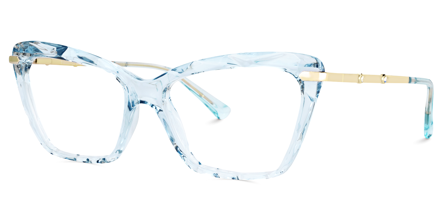 Juliet Cateye Light Blue Glasses | Zeelool Glasses1