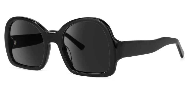 Peffer Geometric Black Sunglasses | Zeelool Glasses1