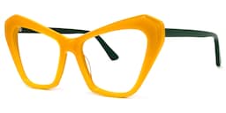 Benita Cateye Yellow Glasses1