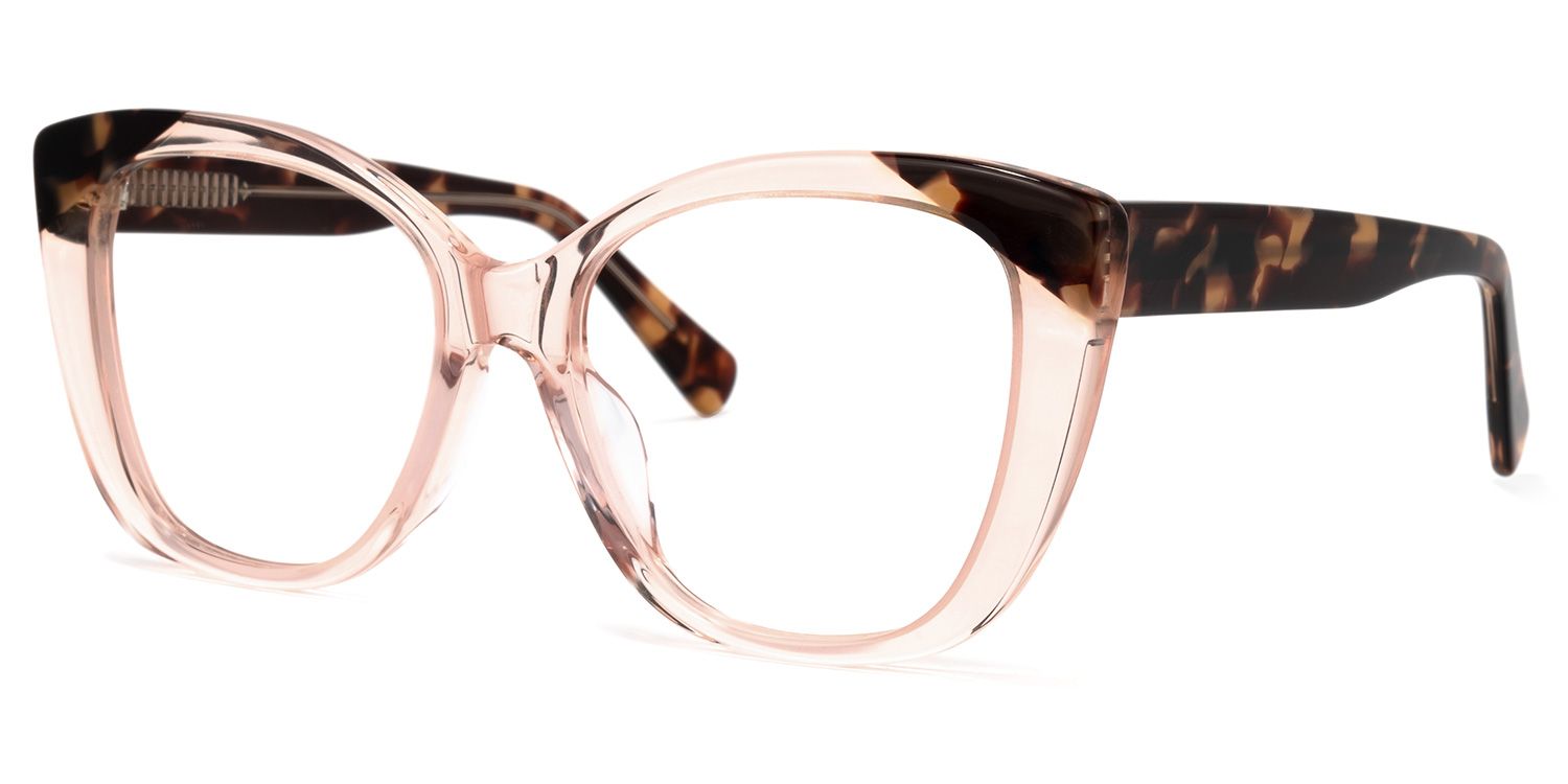Liranzo Cateye Beige Glasses | Zeelool Glasses1