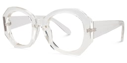 Desire Geometric Clear Glasses2