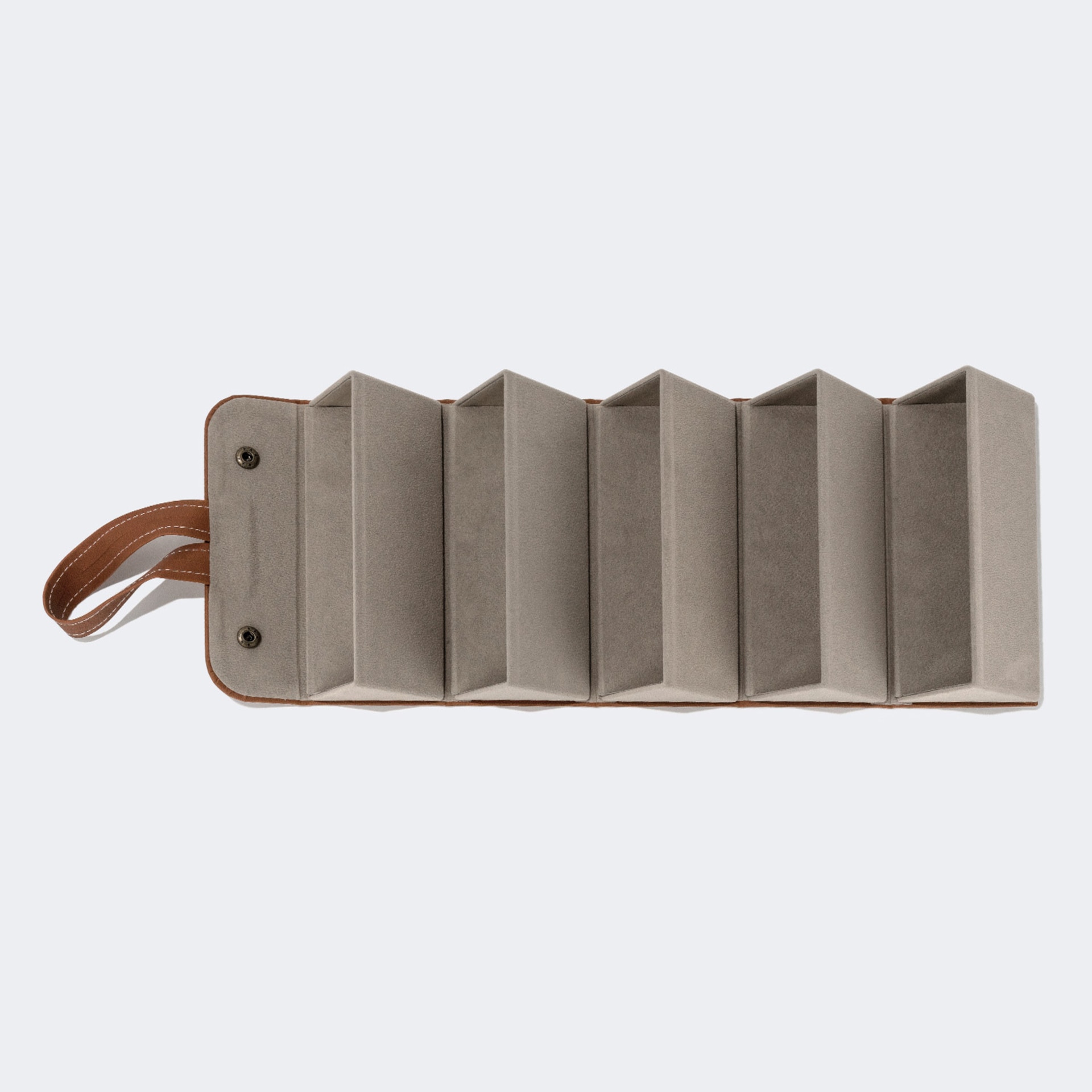 High-end Leather Hanging Brown Eyeglasses Storage Box | Zeelool Glasses1