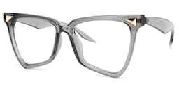 Cicely Geometrical Gray Eyeglasses1