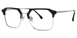 Mestey Sqaure Black Glasses1