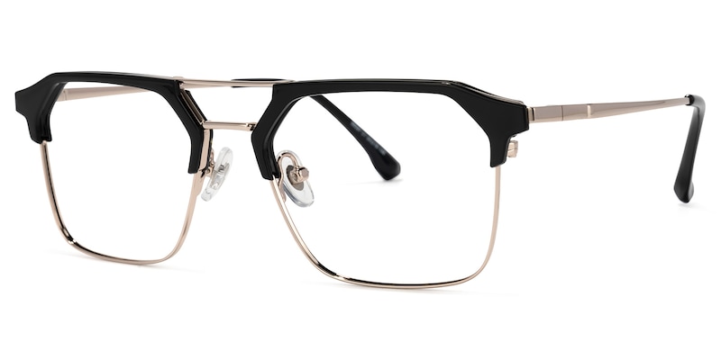 Mestey Sqaure Black Glasses | Zeelool Glasses1