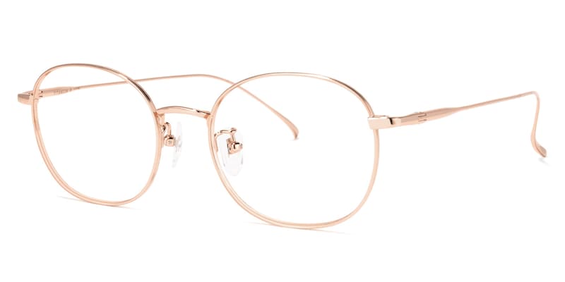 Rafaela Oval Rose-Gold Glasses | Zeelool Glasses1