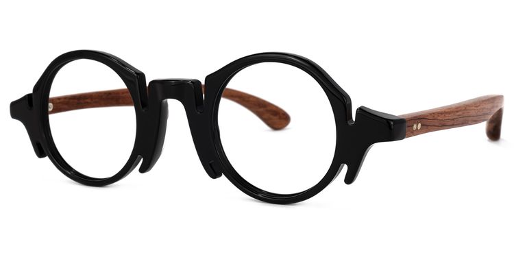 Charlie Black Round Glasses