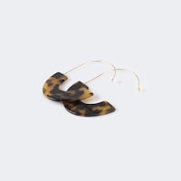 Vintage Pattern Oval Tortoise Earrings0