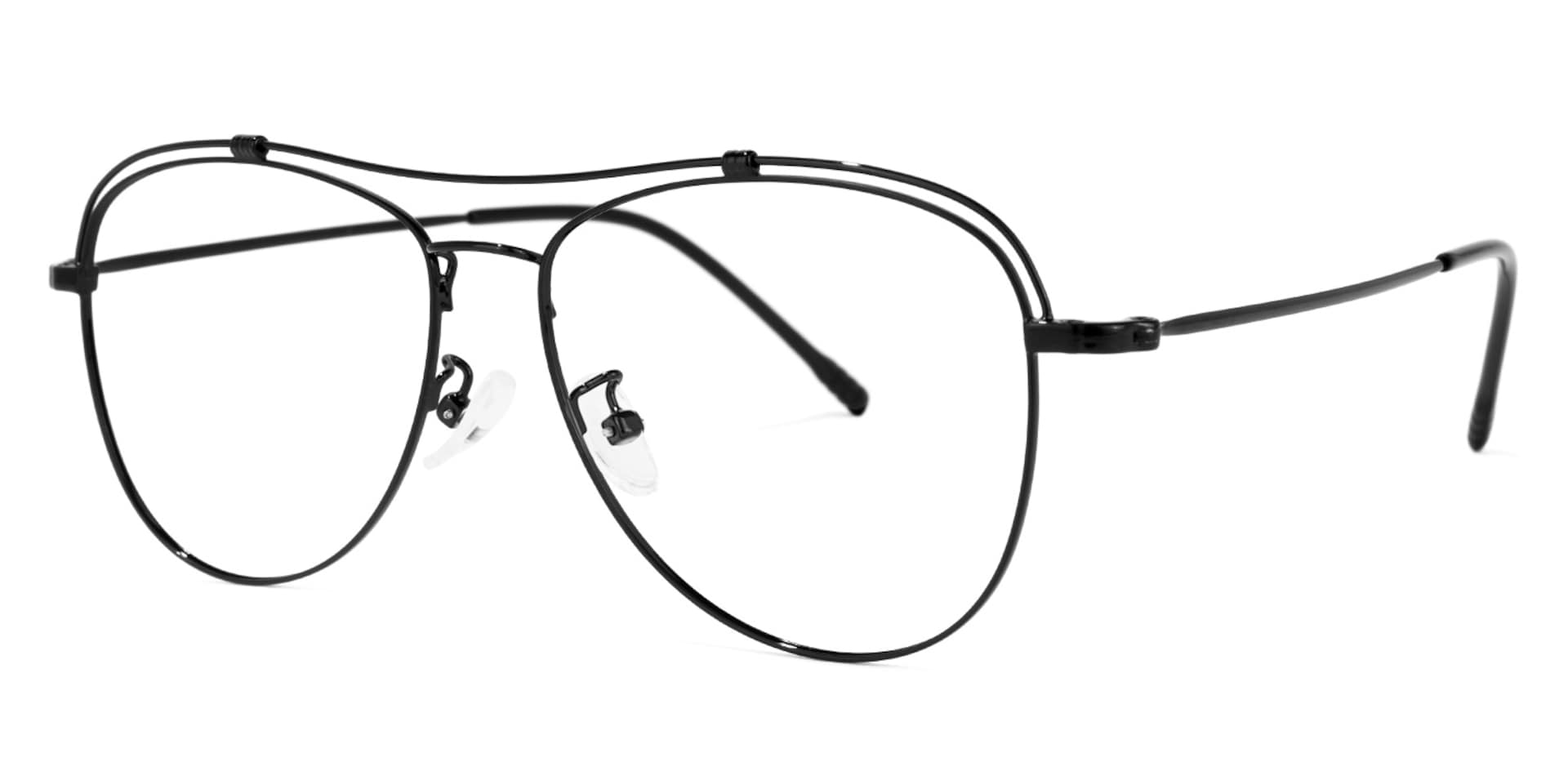 Terica Aviator Black Glasses | Zeelool Glasses1