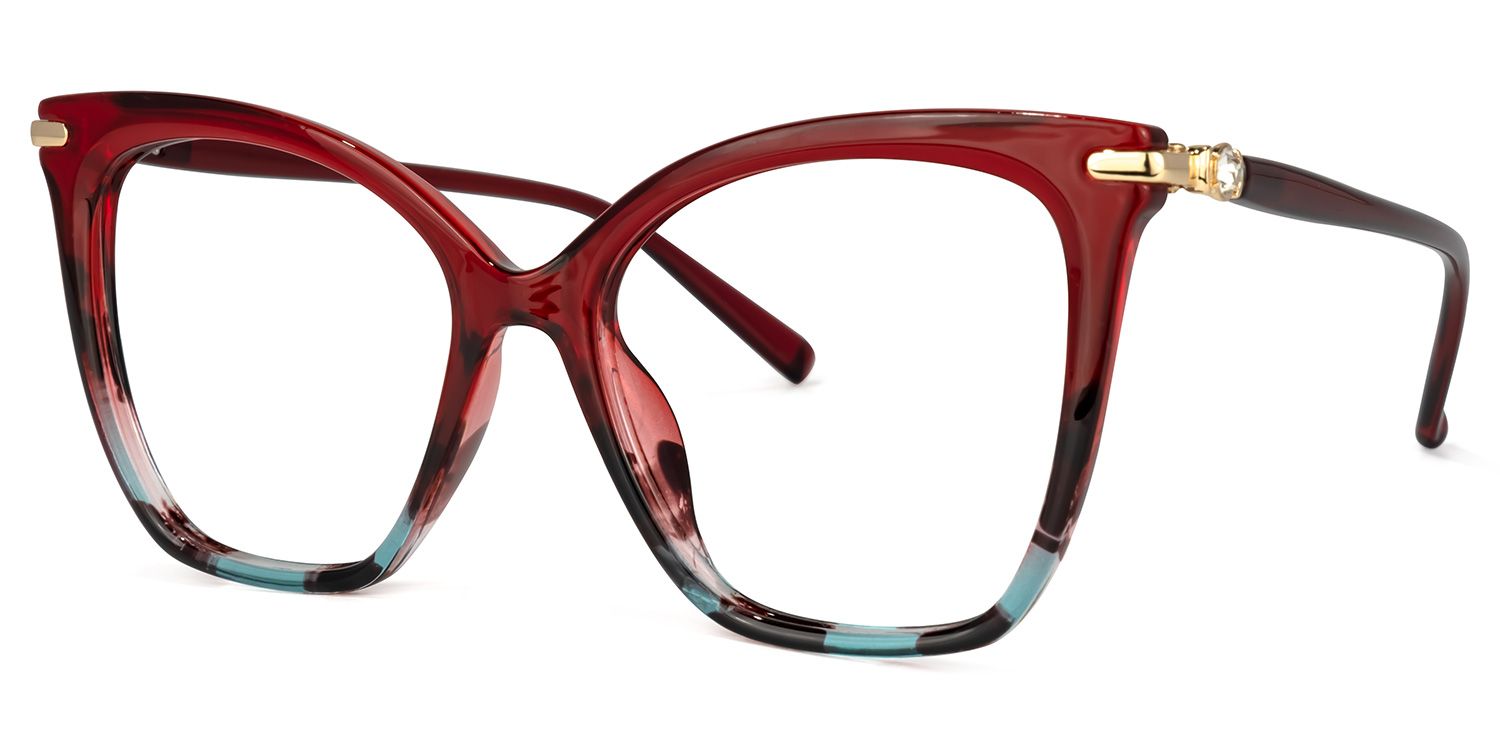 Lamar Butterfly Red Glasses | Zeelool Glasses1