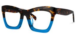 Benitez Square Blue Glasses1