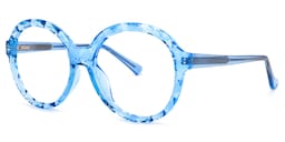 Lila Round Light-Blue Glasses1