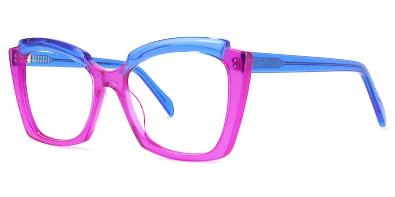 Benesa Browline Purple Glasses | Zeelool Glasses1